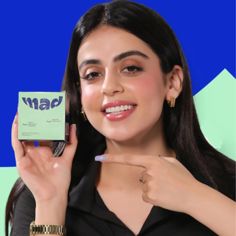 Mad Dental Care Teeth Whitening Powder – Dentist Approved | Natural Enamel-Safe Formula for Bright Smile