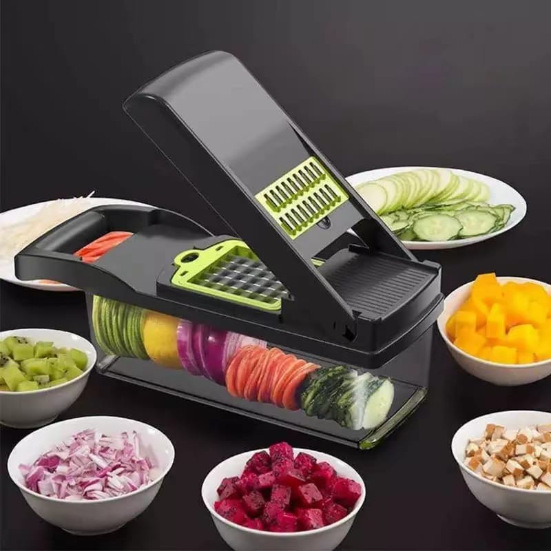 16-in-1 High-Quality Mandoline Slicer & Vegetable Chopper | Multifunctional Food Cutter, Grater & Shredder for Kitchen