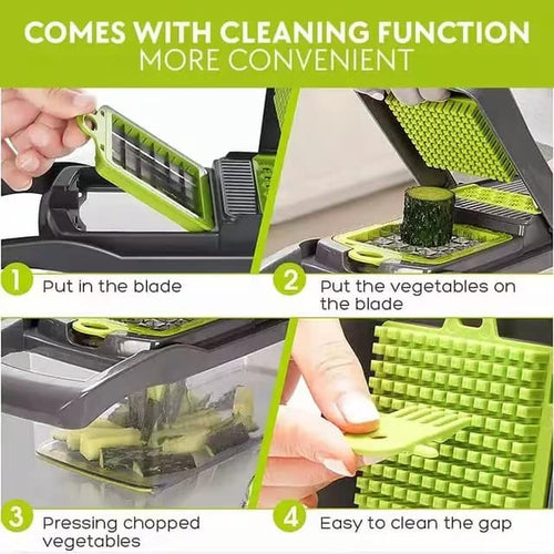 16-in-1 High-Quality Mandoline Slicer & Vegetable Chopper | Multifunctional Food Cutter, Grater & Shredder for Kitchen